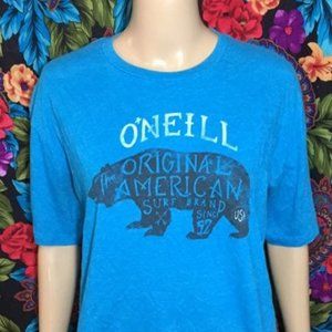 MENS O'NEILL SHIRT LARGE SURF SKATE BLUE